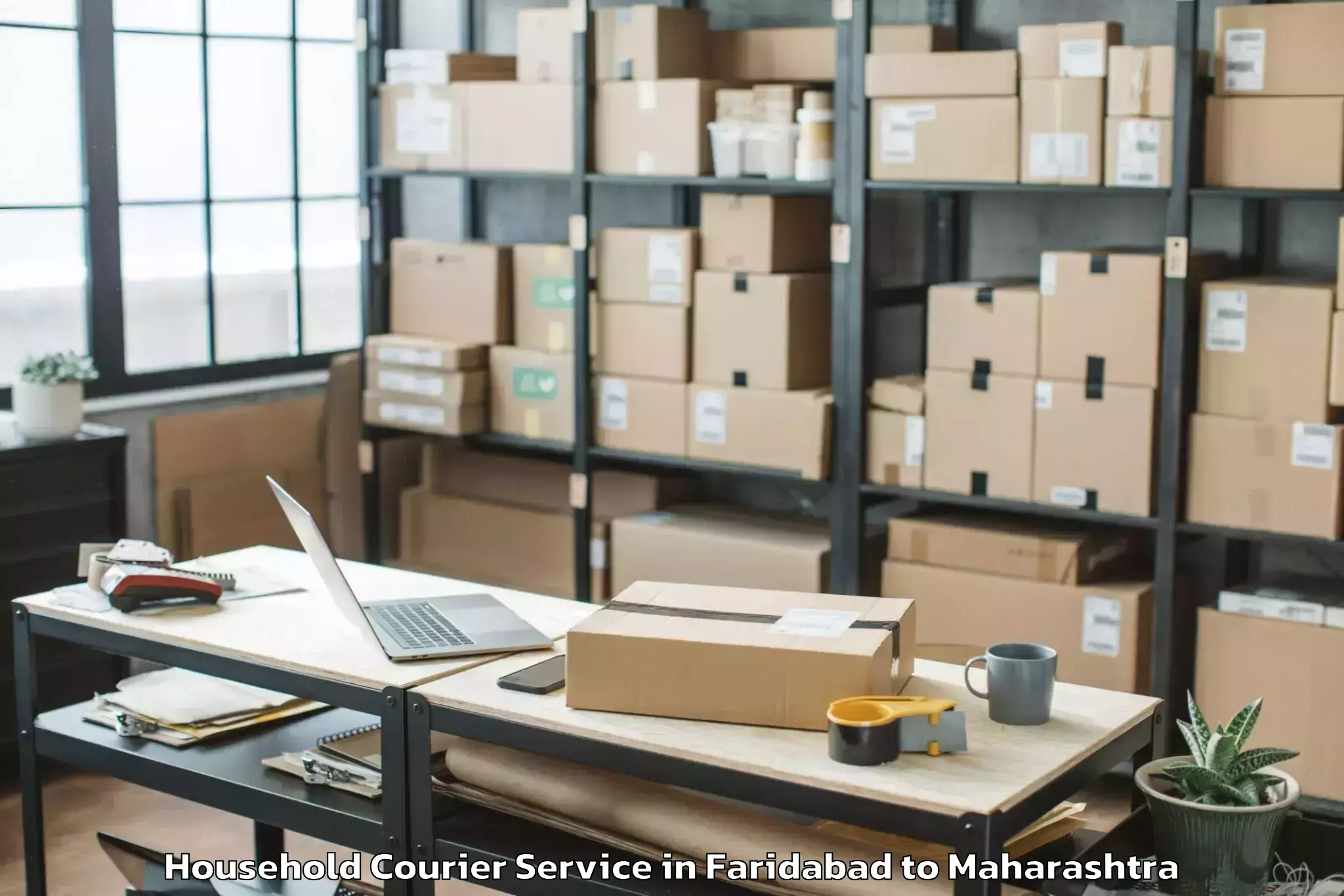 Professional Faridabad to Naigaon Khairgaon Household Courier